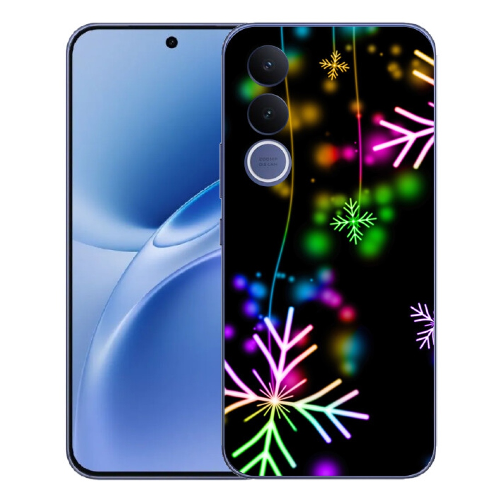 Gelový kryt mmCase na Vivo V70 FE - barevné vločky