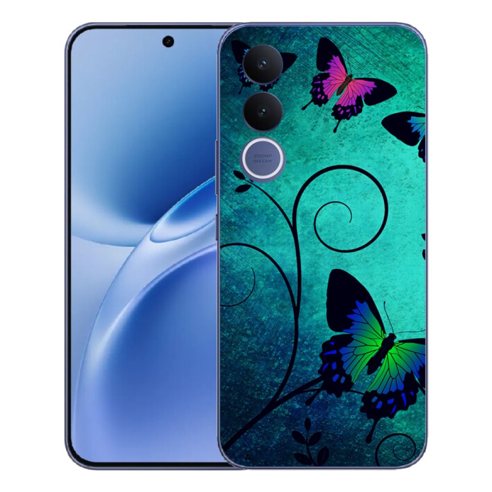 Gelový kryt mmCase na Vivo V70 FE - barevní motýli