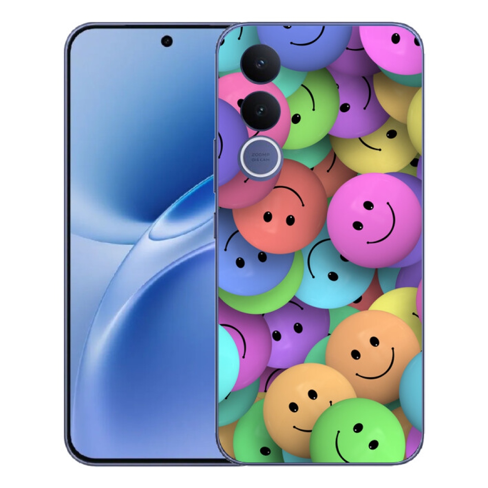 Gelový kryt mmCase na Vivo V70 FE - barevní smajlíci
