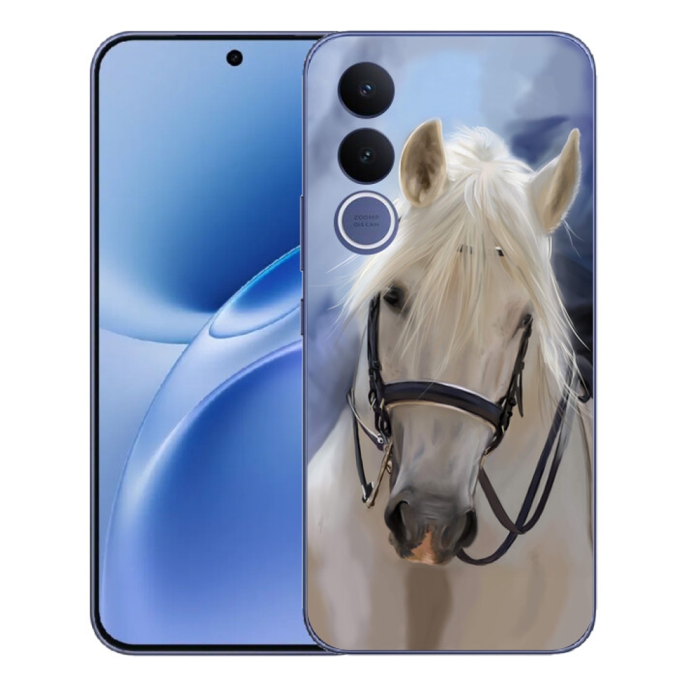 Gelový kryt mmCase na Vivo V70 FE - bílý kůň