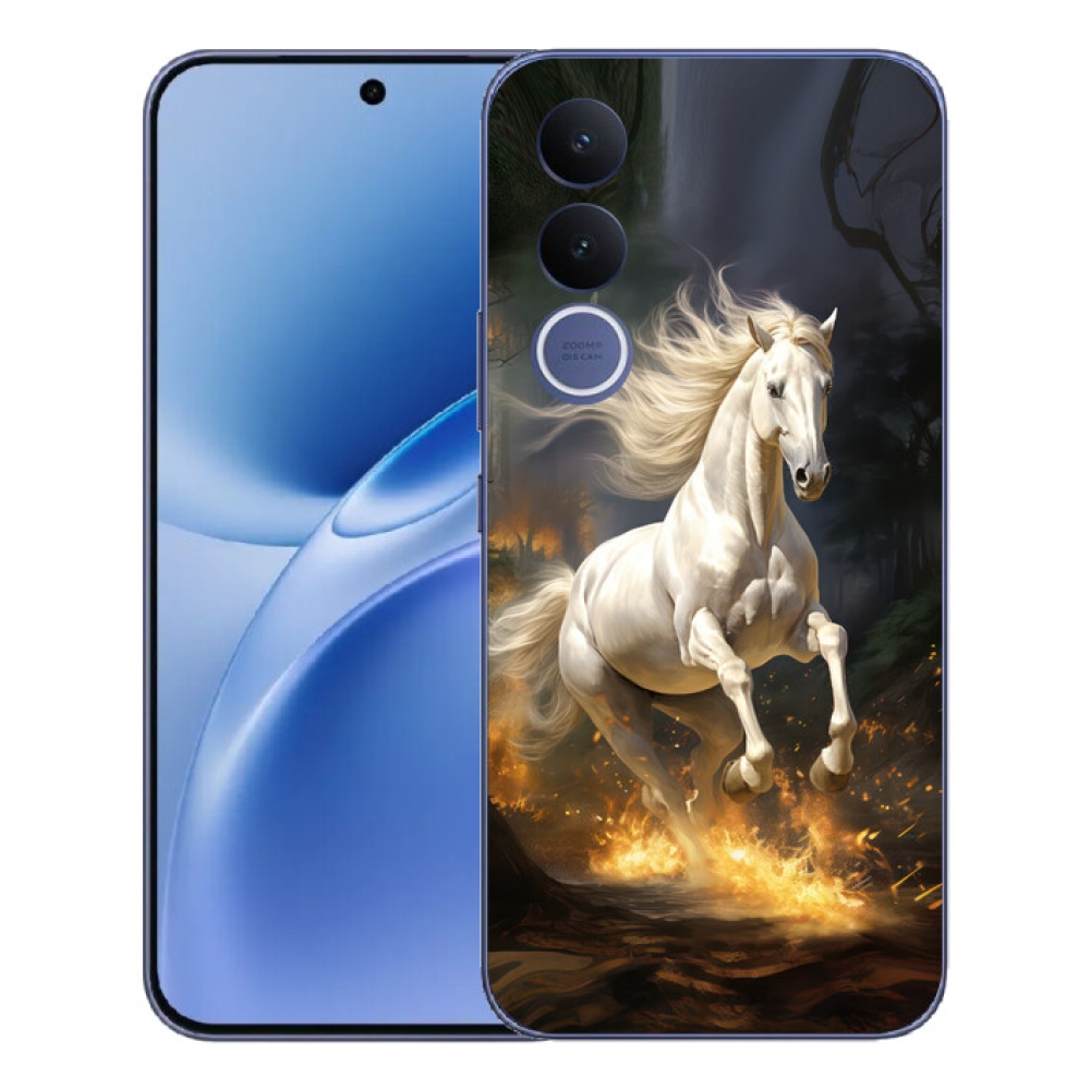 Gelový kryt mmCase na Vivo V70 FE - bílý kůň 2