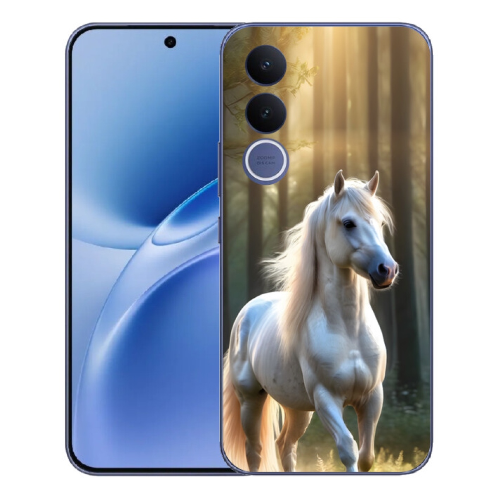 Gelový kryt mmCase na Vivo V70 FE - bílý kůň 3