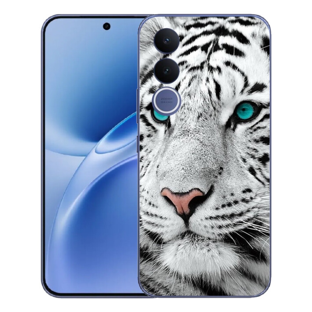 Gelový kryt mmCase na Vivo V70 FE - bílý tygr