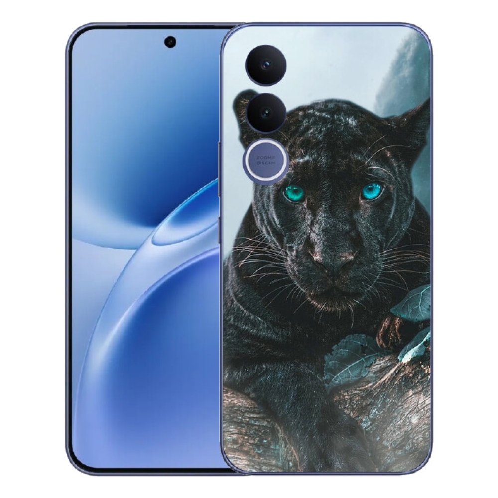 Gelový kryt mmCase na Vivo V70 FE - černý panter
