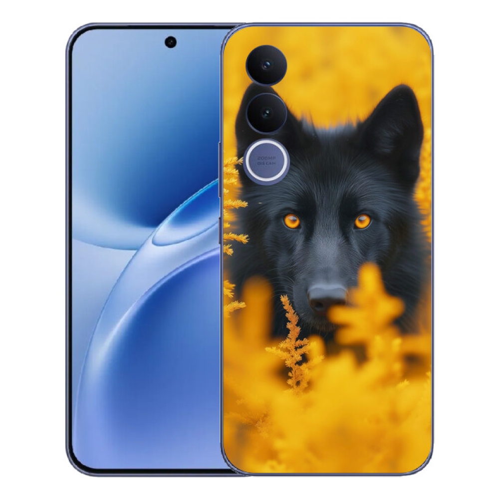 Gelový kryt mmCase na Vivo V70 FE - černý vlk 2