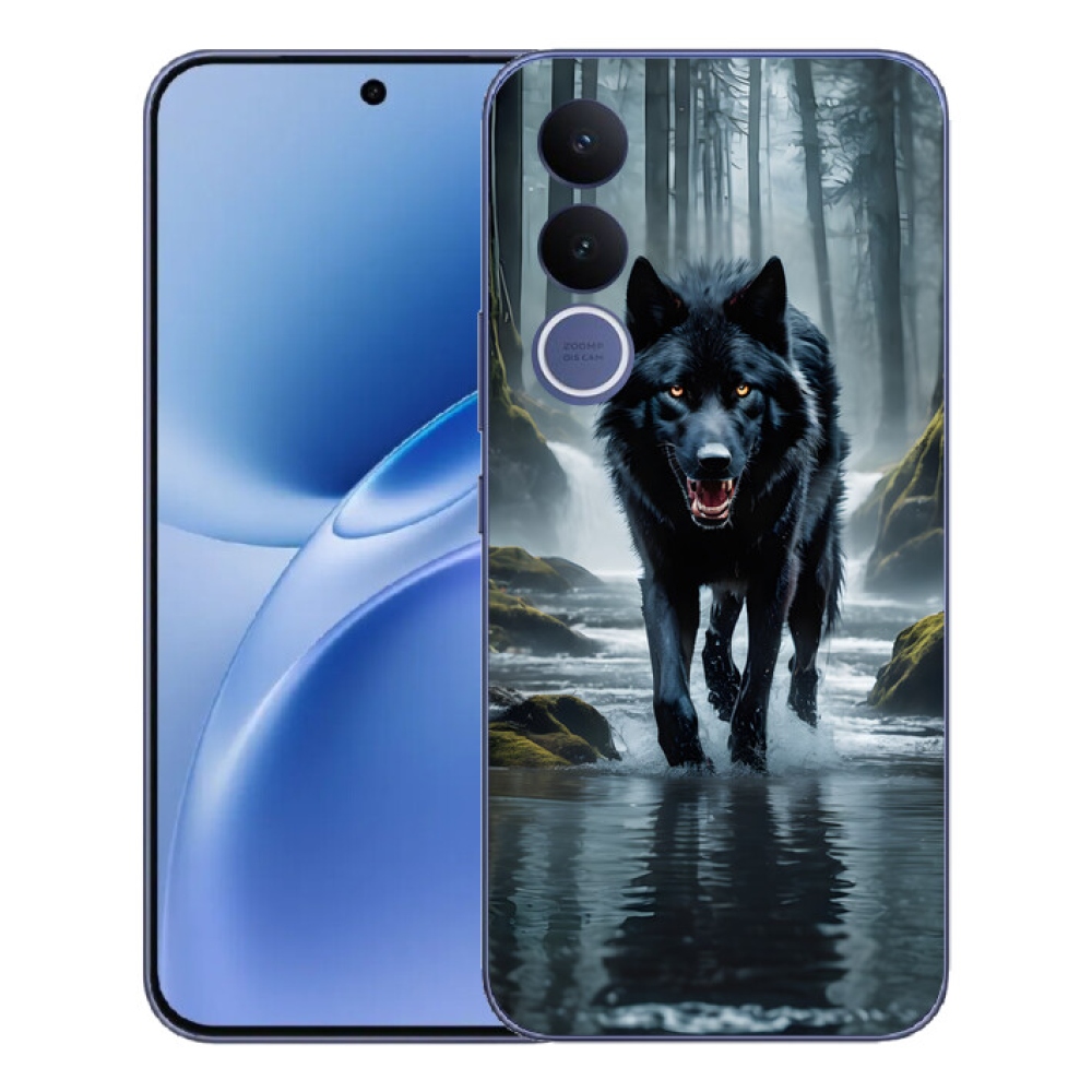 Gelový kryt mmCase na Vivo V70 FE - černý vlk