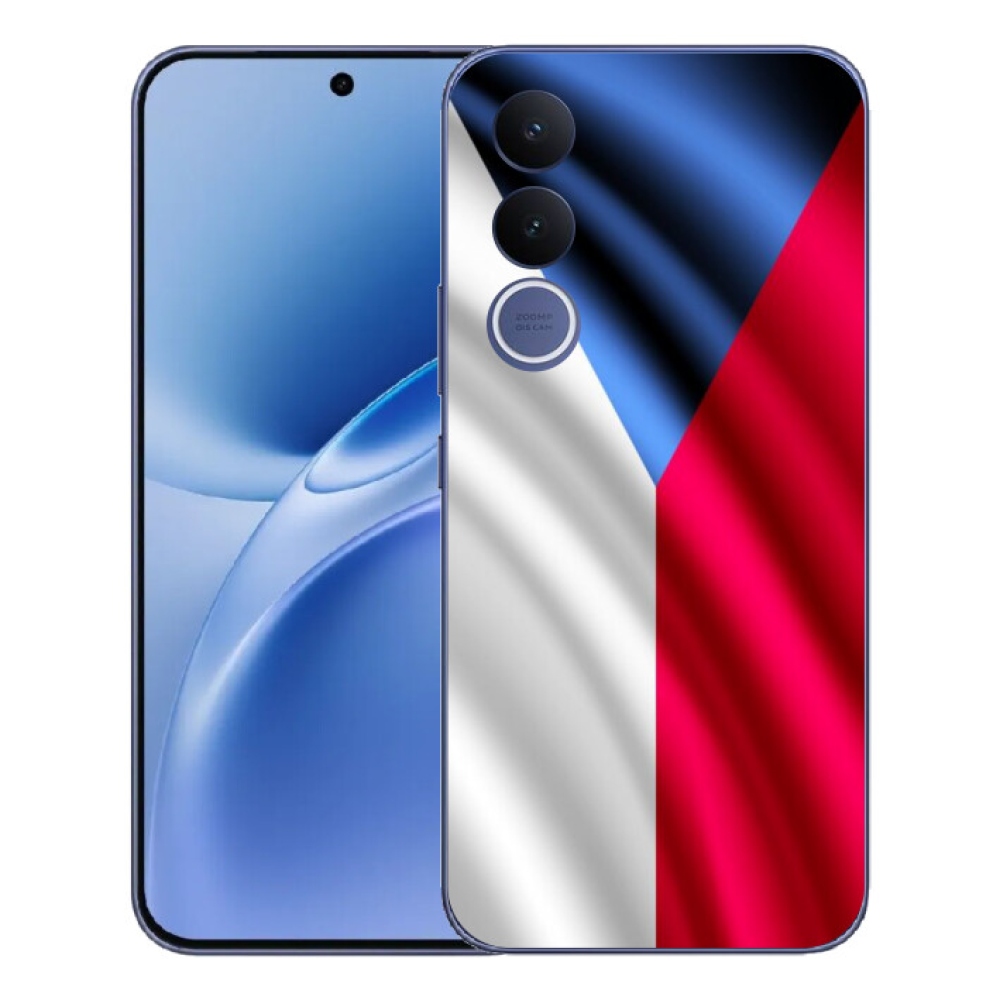 Gelový kryt mmCase na Vivo V70 FE - česká vlajka