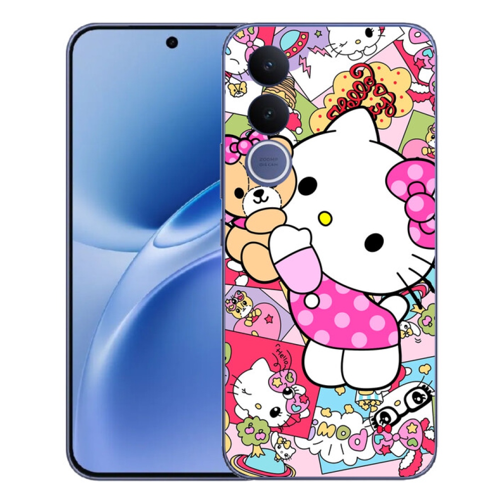 Gelový kryt mmCase na Vivo V70 FE - cute kitty