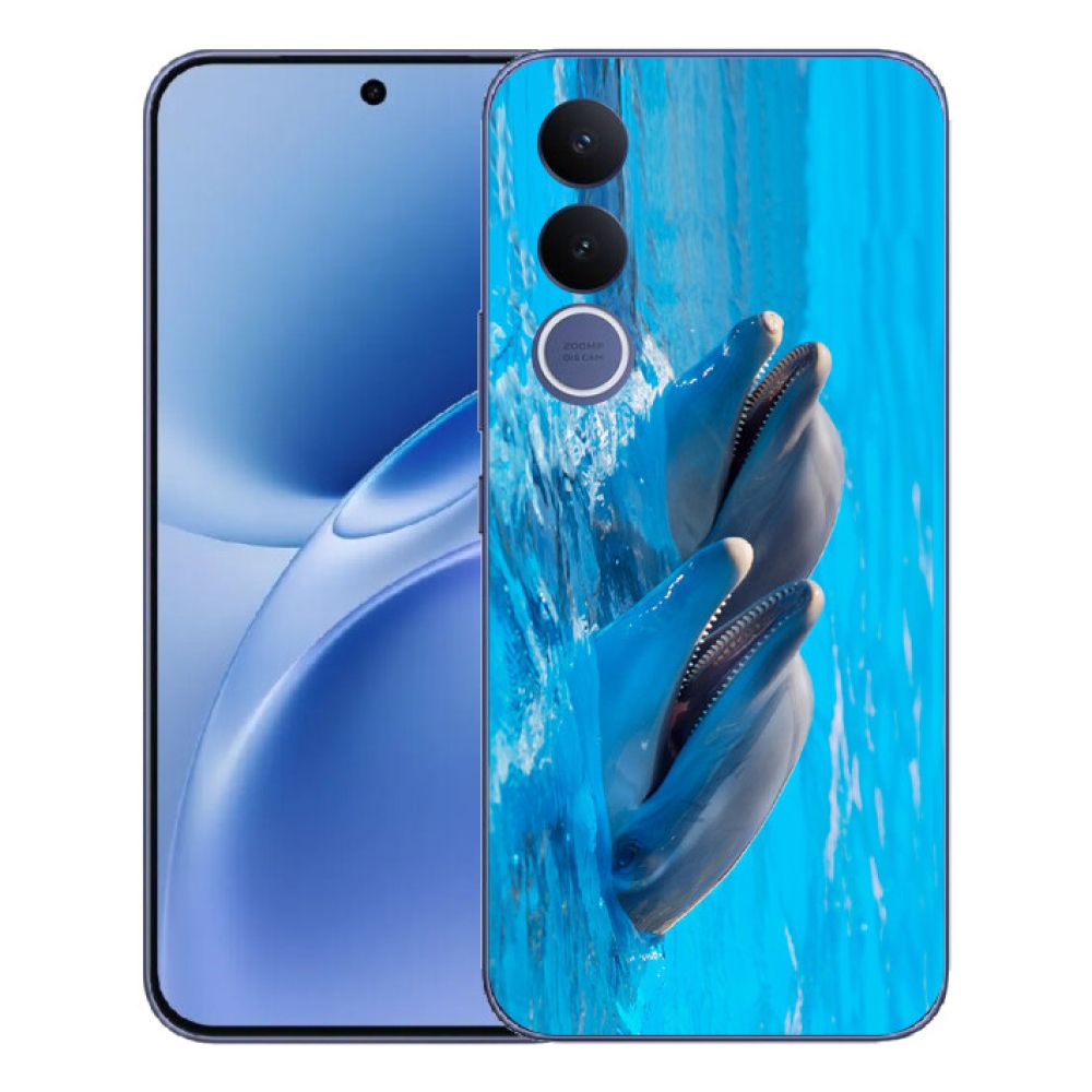 Gelový kryt mmCase na Vivo V70 FE - delfíni