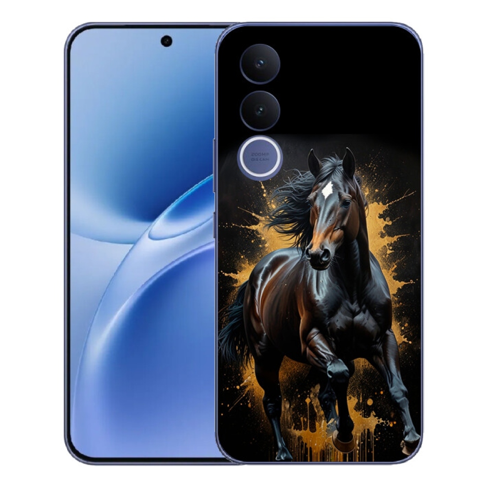 Gelový kryt mmCase na Vivo V70 FE - elegantní černý hřebec
