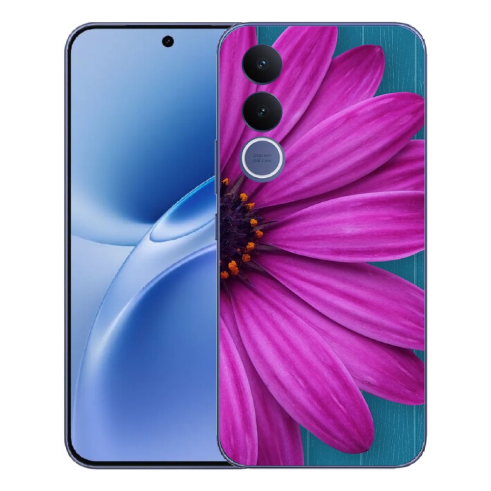 Gelový kryt mmCase na Vivo V70 FE - fialová kopretina
