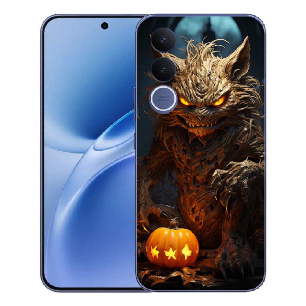 Gelový kryt mmCase na Vivo V70 FE - halloweenská příšera