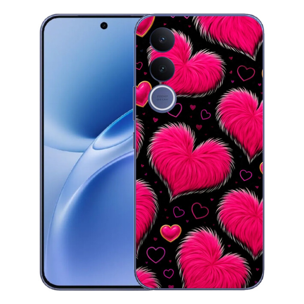 Gelový kryt mmCase na Vivo V70 FE - hebká srdce