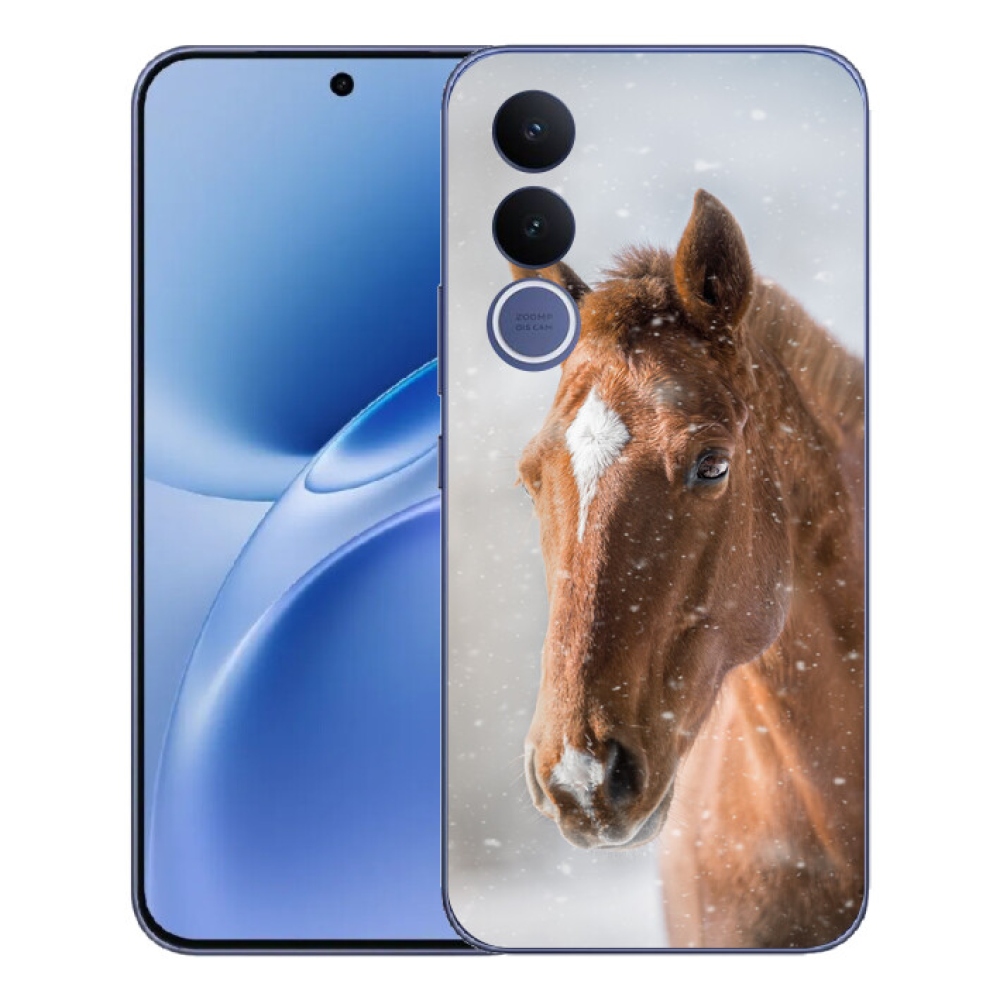 Gelový kryt mmCase na Vivo V70 FE - hnědý kůň 2