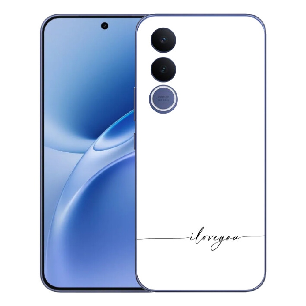 Gelový kryt mmCase na Vivo V70 FE - I love you bílé pozadí