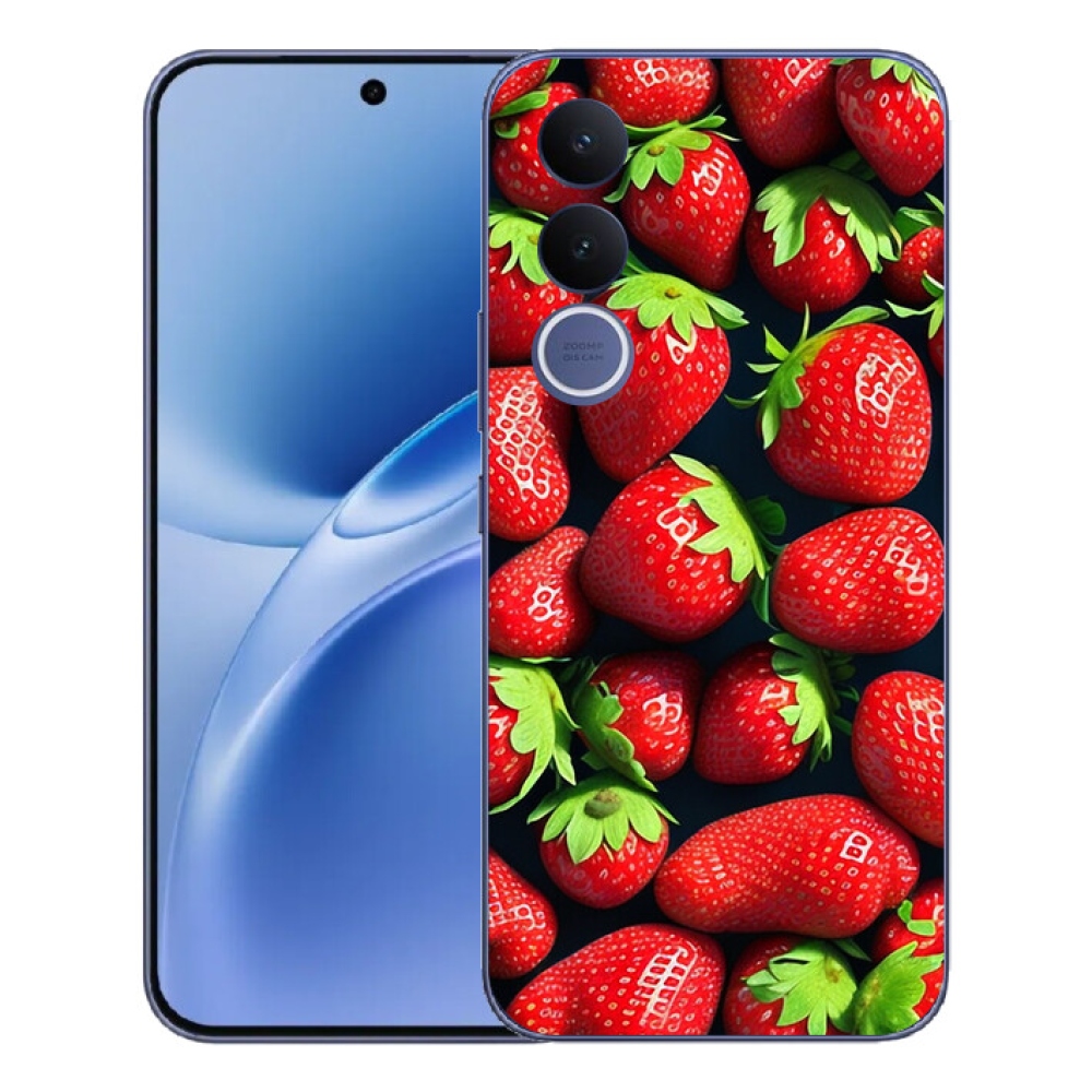 Gelový kryt mmCase na Vivo V70 FE - jahody