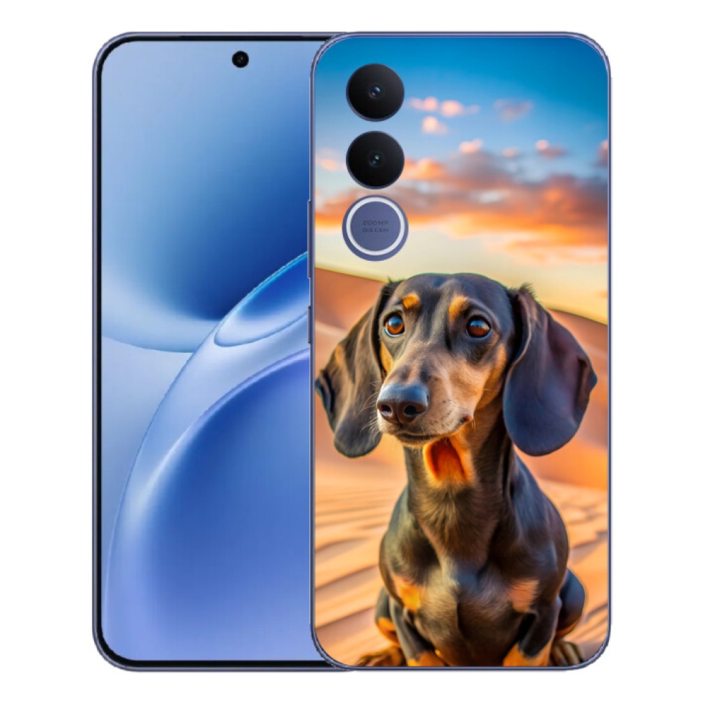 Gelový kryt mmCase na Vivo V70 FE - jezevčík 3 