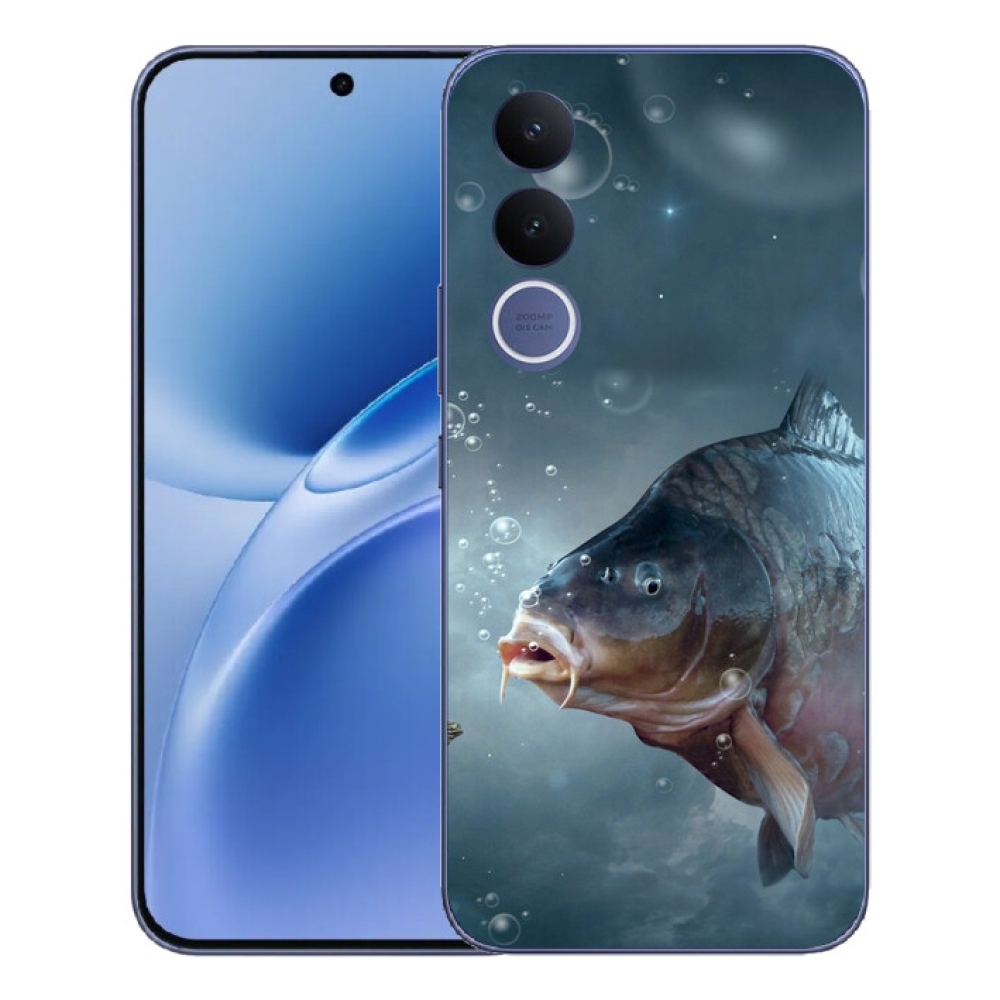 Gelový kryt mmCase na Vivo V70 FE - kapr a bublinky