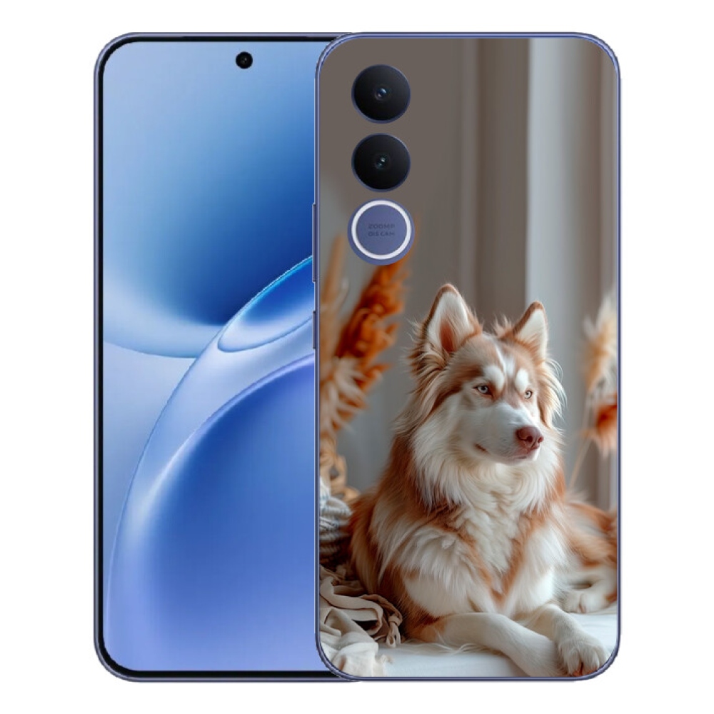 Gelový kryt mmCase na Vivo V70 FE - klidný sibiřský husky