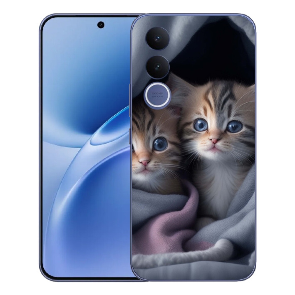Gelový kryt mmCase na Vivo V70 FE - kočičí duo 2