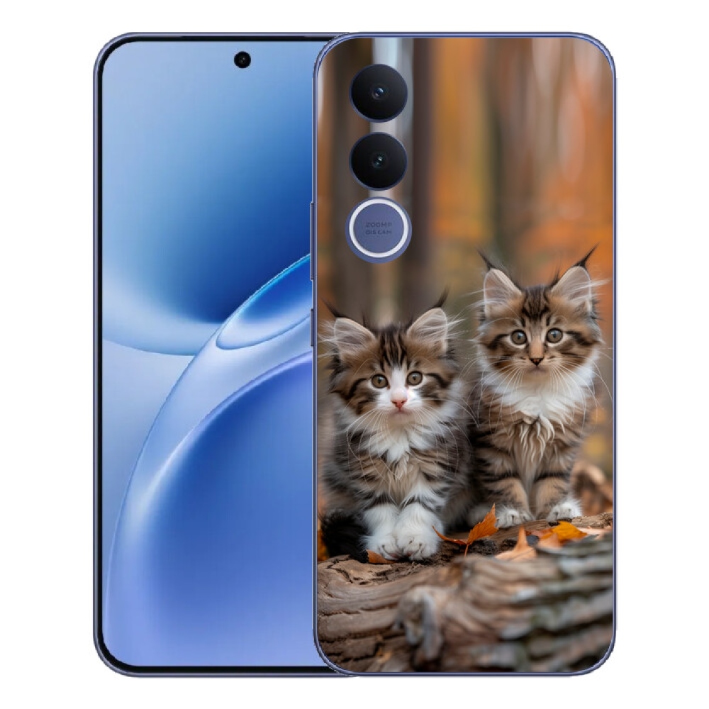 Gelový kryt mmCase na Vivo V70 FE - kočičí duo 3