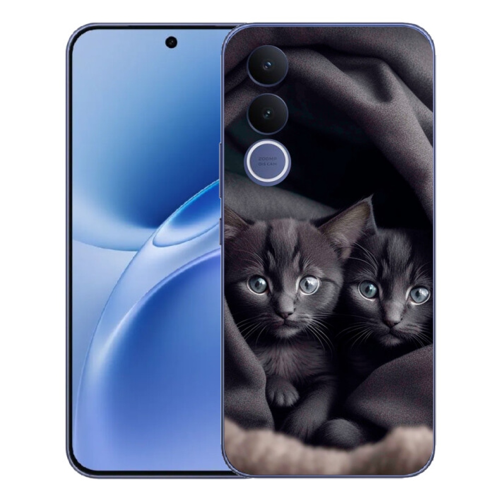 Gelový kryt mmCase na Vivo V70 FE - kočičí duo