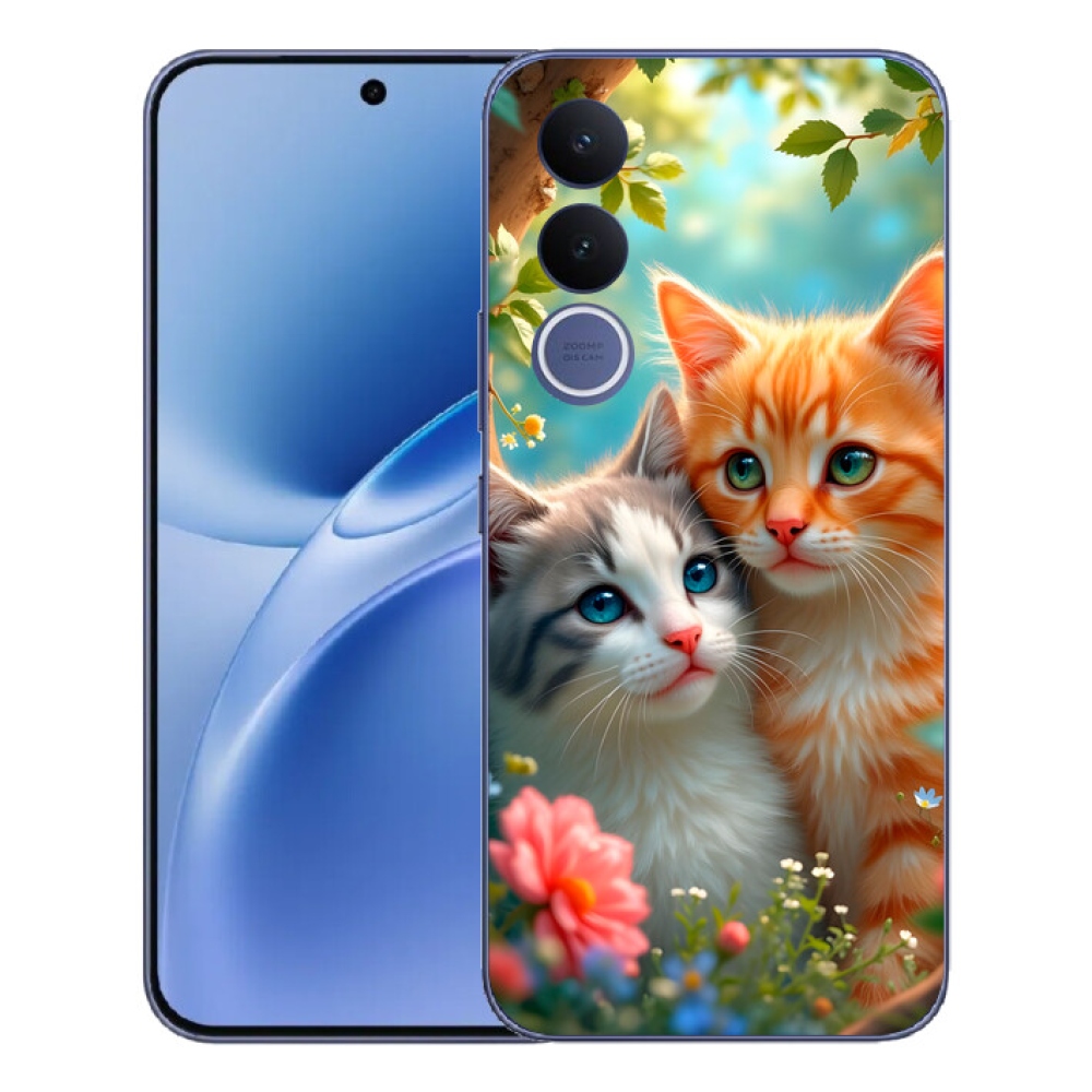 Gelový kryt mmCase na Vivo V70 FE - kočičí láska 2