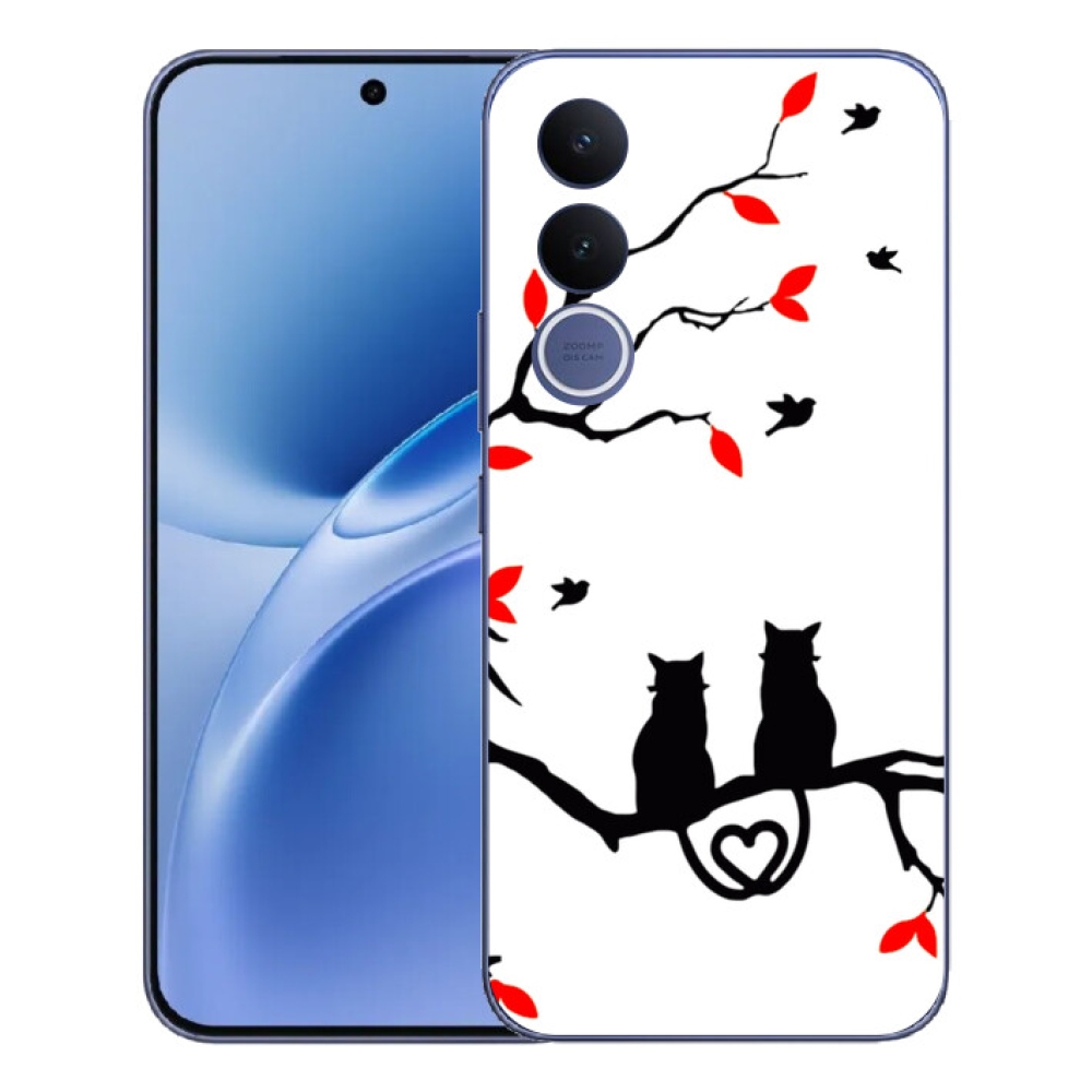 Gelový kryt mmCase na Vivo V70 FE - kočičí láska