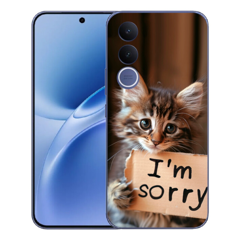 Gelový kryt mmCase na Vivo V70 FE - kočíčí omluva