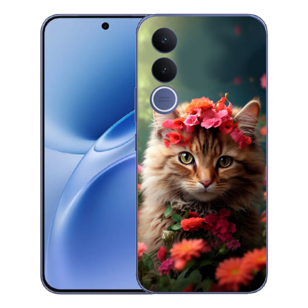 Gelový kryt mmCase na Vivo V70 FE - kočíčí princezna