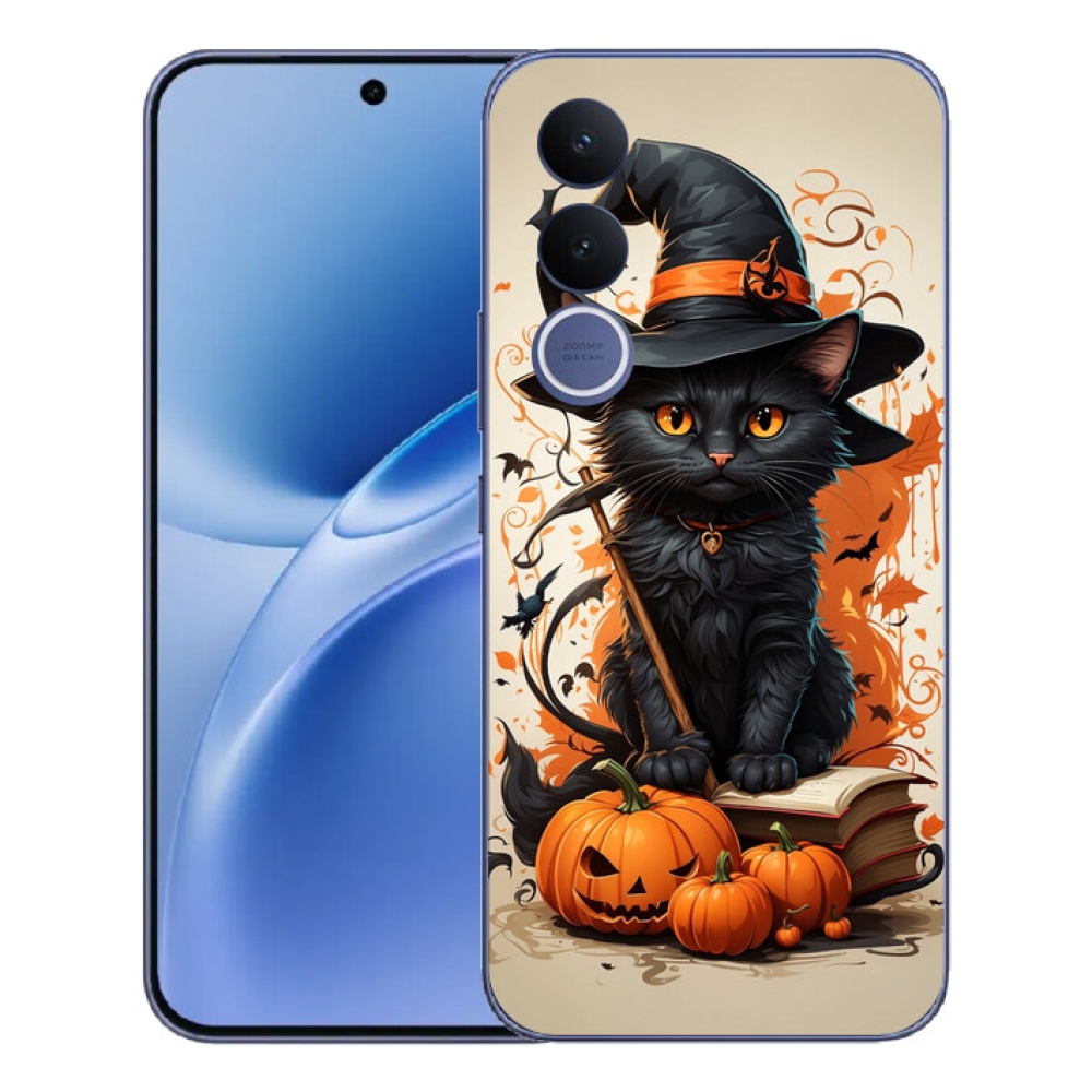 Gelový kryt mmCase na Vivo V70 FE - kocour čaroděj