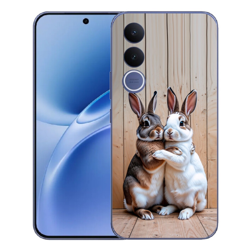 Gelový kryt mmCase na Vivo V70 FE - králičí pár