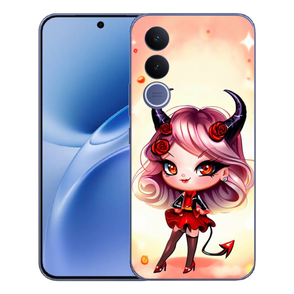 Gelový kryt mmCase na Vivo V70 FE - kreslená čertice