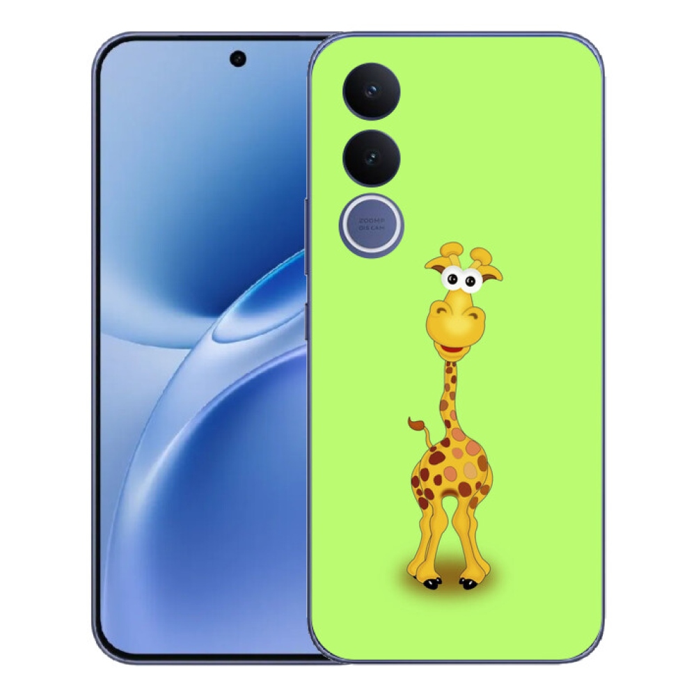 Gelový kryt mmCase na Vivo V70 FE - kreslená žirafa