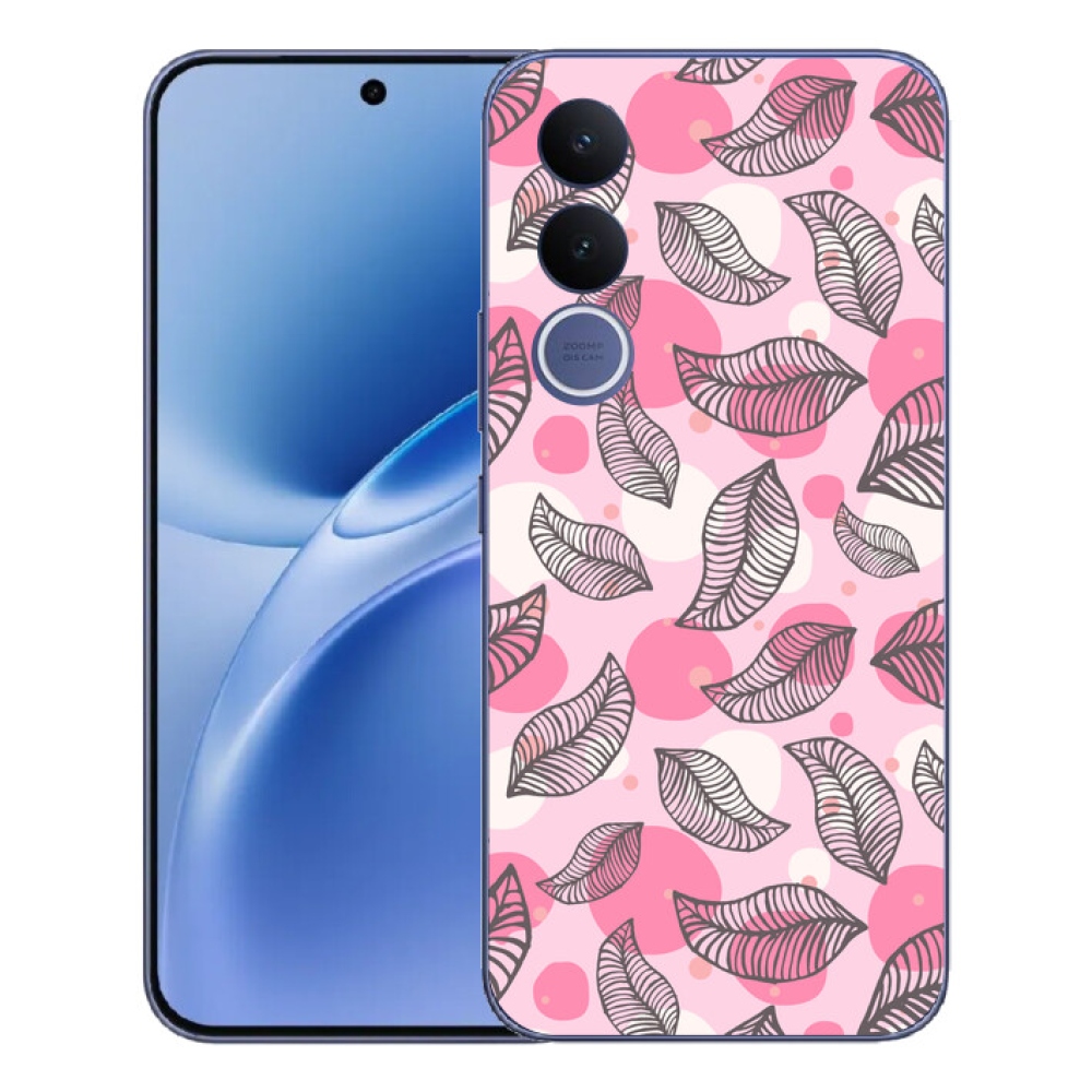 Gelový kryt mmCase na Vivo V70 FE - kreslené padající listy