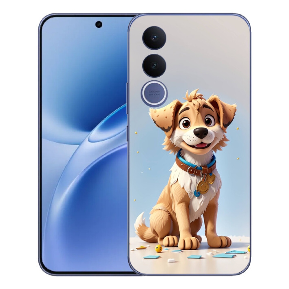 Gelový kryt mmCase na Vivo V70 FE - kreslené štěně