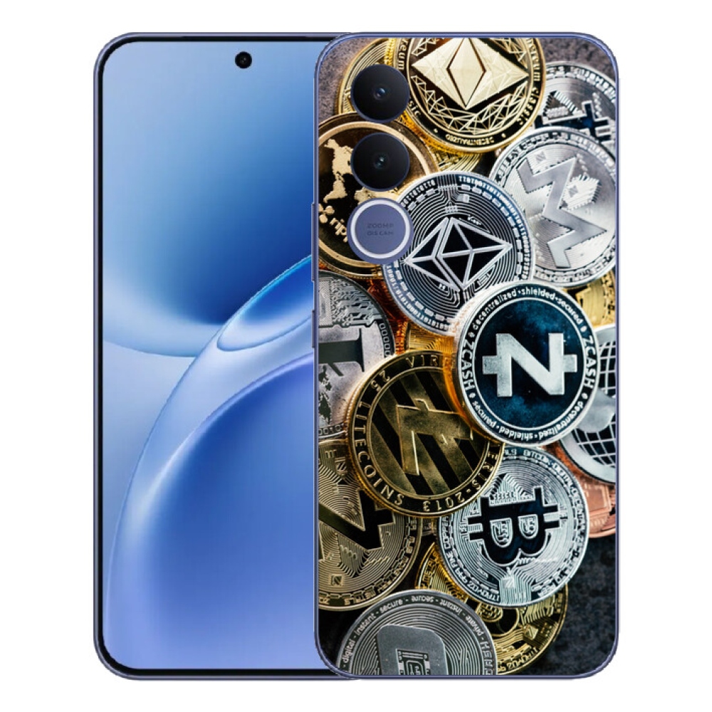 Gelový kryt mmCase na Vivo V70 FE - kryptoměny