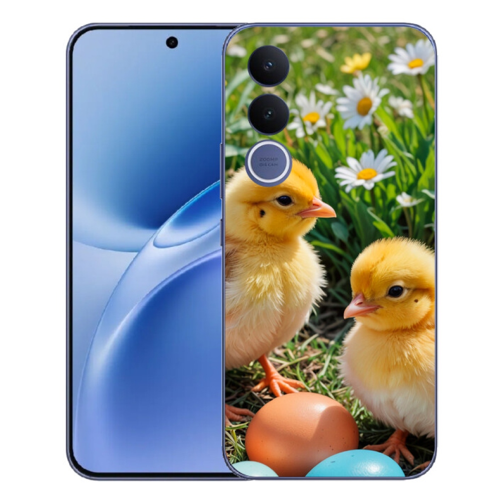 Gelový kryt mmCase na Vivo V70 FE - kuřátka