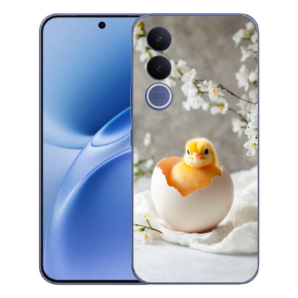 Gelový kryt mmCase na Vivo V70 FE - kuřátko