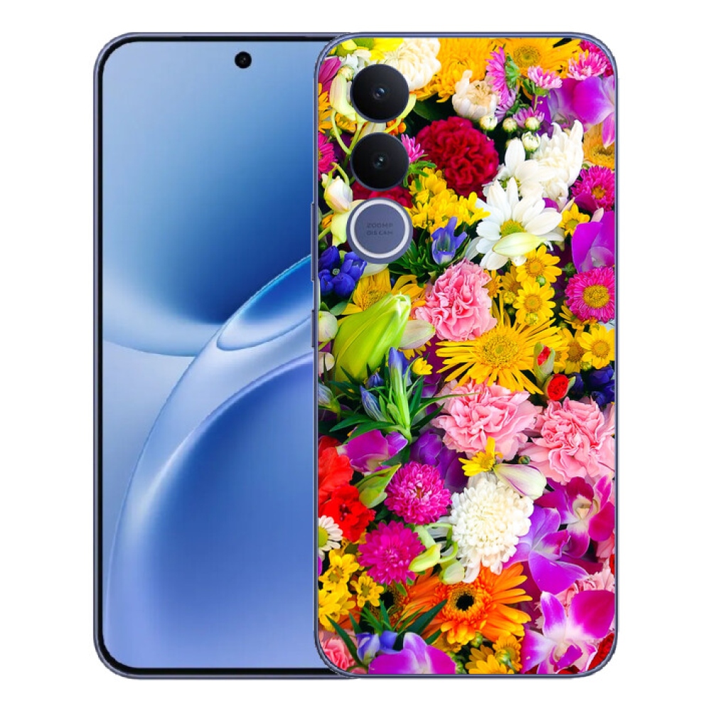 Gelový kryt mmCase na Vivo V70 FE - květiny 12