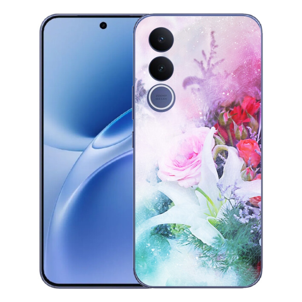 Gelový kryt mmCase na Vivo V70 FE - květiny 4