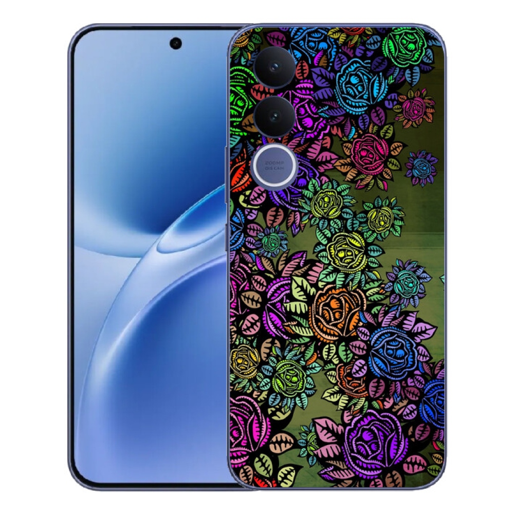 Gelový kryt mmCase na Vivo V70 FE - květiny 6