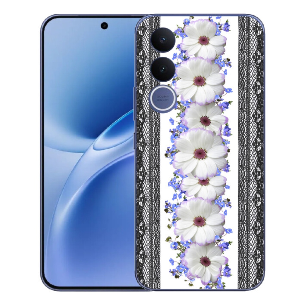 Gelový kryt mmCase na Vivo V70 FE - květiny 8