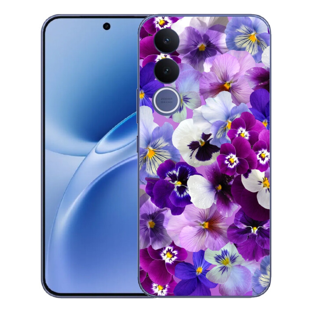 Gelový kryt mmCase na Vivo V70 FE - květiny 9