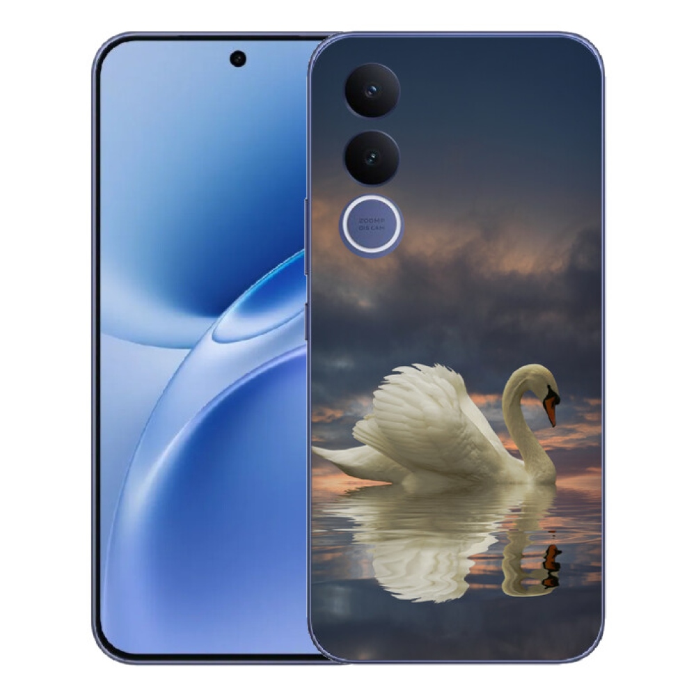 Gelový kryt mmCase na Vivo V70 FE - labuť