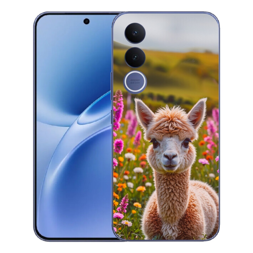 Gelový kryt mmCase na Vivo V70 FE - lama na louce