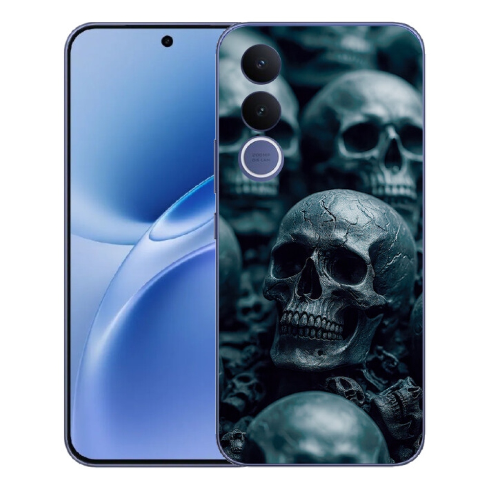 Gelový kryt mmCase na Vivo V70 FE - lebka 2