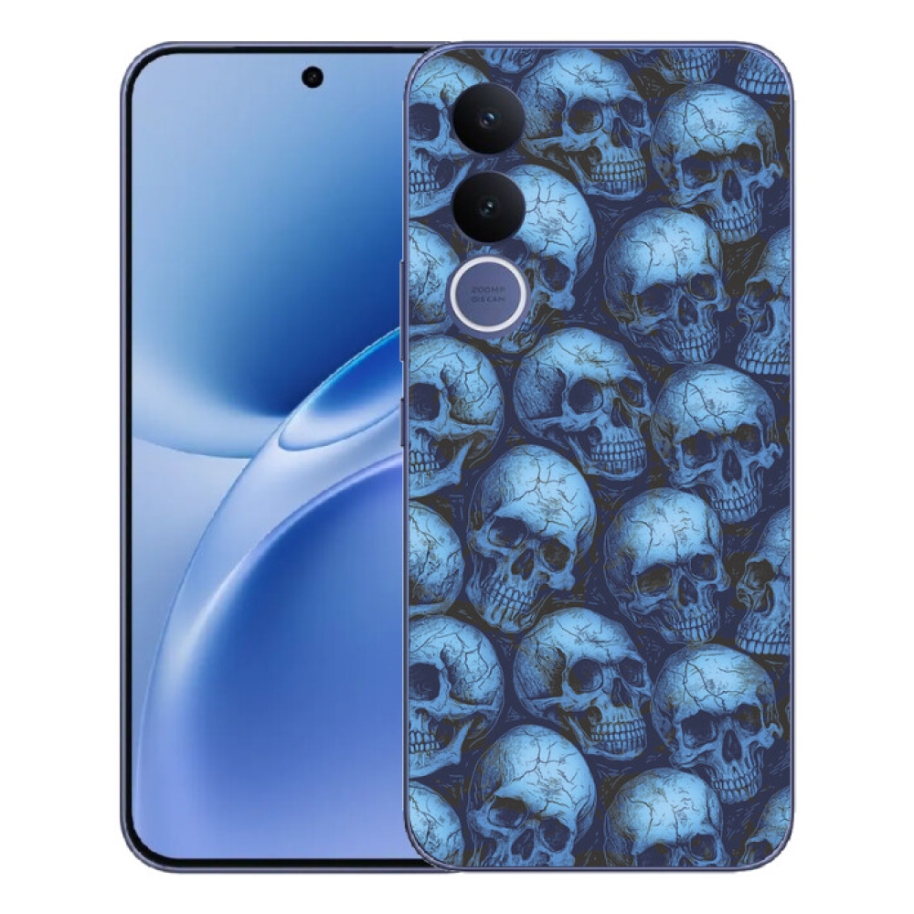 Gelový kryt mmCase na Vivo V70 FE - lebky