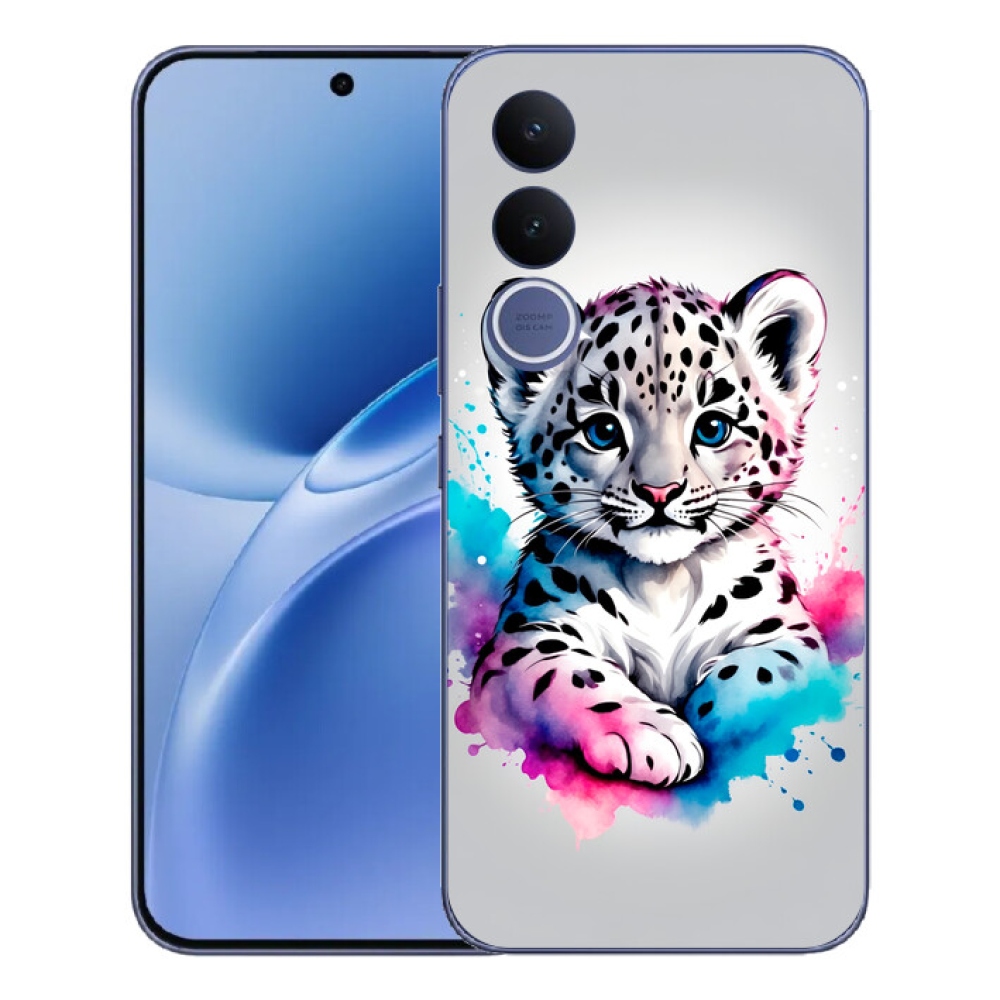 Gelový kryt mmCase na Vivo V70 FE - levhartí mládě