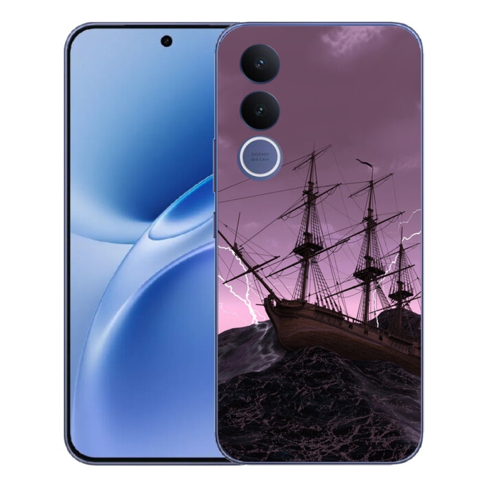 Gelový kryt mmCase na Vivo V70 FE - loď v bouři